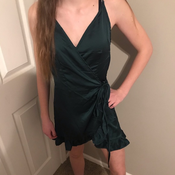 My jewel mini dress forest green Clearance